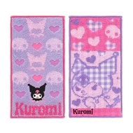 Marushin Maruzhen Sanrio Pure Cotton Pocket Towel Mini Handkerchief (2 In A Set) Kuromi RS43189