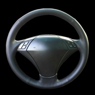 DIY Artificial leather Suede Carbon Fiber Customized Hand-stitched Car Steering Wheel Cover for BMW 
