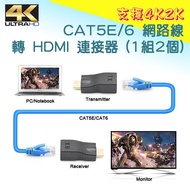 PC-126 Power-Free CAT5E/6 Network Cable To HDMI Male Connector Needs Pairing Use Support 4K2K Extend