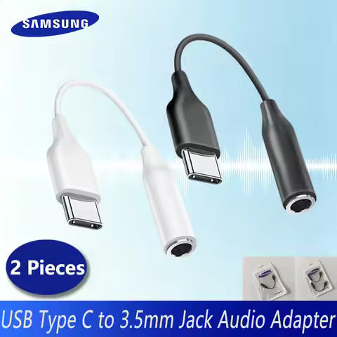 Samsung Original USB Type C To 3.5mm Jack Audio Aux Adapter Headphones Cable For Galaxy S26 Ultra S2