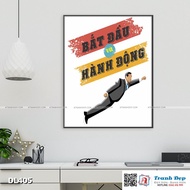 Motivational painting for office decoration - Start and action - DL405