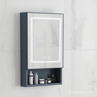 《Delivery within 48 hours》Wall Cupboard Toilet40Alumimum Customized Simple Mirror Cabinet with Light Wall-Mounted Bathroom Small Size Storage Cabinet Smart SGRT