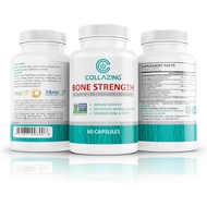 Bone Strength - Vitamin D3 + K2 Supplement with Collagen & Curcumin - Supports Bone, Heart, Joint He