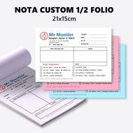 Custom Note 3 Ply A5 1/ 2 Folio Full Color