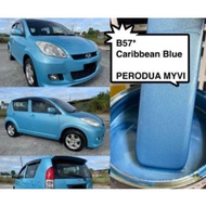 B57* Caribbean Blue - PERODUA MYVI - 2K PAINT/FAST DRY/CAR PAINT/CAT BANCUH/CAT KERETA/CEPAT KERING