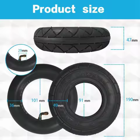 A57T 200X50 Tire&Inner Tube Set for Razor E100,E150,E200,Power Core E100,PowerRider 360,Crazy Cart,E