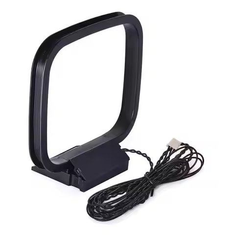2024 Mini Universal FM AM Radio Antenna 360 Signal Receiver Line Loop Antenna For Sony Sharp Hi-Fi S