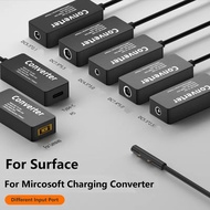 DC Power Adapter Converter for Microsoft Surface Pro 3 4 5 6 7 8 9 Book 1/2 USB C PD to Laptop Charger 15V 65W for Surface Go