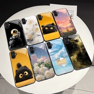 For Samsung Galaxy M06 F06 5G New Tempered Glass Back Cover Casing Samsung F06 M06 Astronaut Colorfu