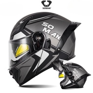 SOMAN F2 Open Double-Sided Fullface Helmet Strong, Masculine Style, Helmet