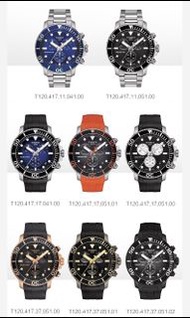 🔥🔥🔥Tissot天梭手錶男海星潛水1000系列運動計時男表石英表,T120.TISSOT SEASTAR 1000 CHRONOGRAPH,各款顏色齊全