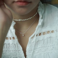 單顆珍珠項鍊 Swarovski 施華洛世奇 正圓強光 SV925/14KGF