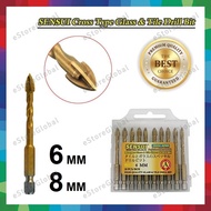 SENSUI 6MM & 8MM CROSS TYPE GLASS & TILE DRILL BIT 6 mm & 8 mm / Mata Gerudi Mozek , Jubin , Kaca