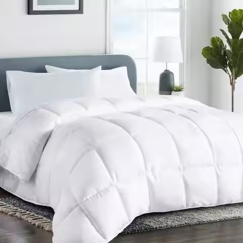 All Season Comforter - Fluffy Down Alternative Comforter - Quilted Duvet Insert Arm Luxury Hotel Com