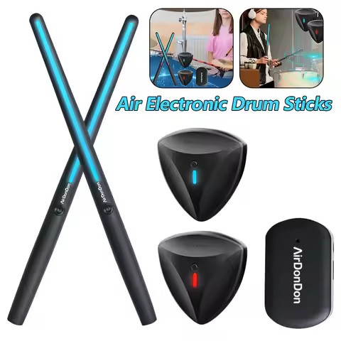 Portable Air Drum Set Air Drum Foot Sensor Bluetooth-Compatible Air Drum Adapter Electronic Drum Set