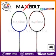 MAXBOLT Assasin 4U Badminton Racket Blue & White Max Tension 30lbs
