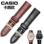 Casio Tali Jam Tangan Kulit Tali Pinggang Jam Tangan Lelaki Kancing Jarum Aksesori WanitaBEM-501 506