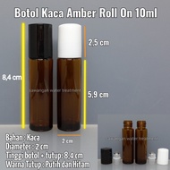 Botol roll on 10ml kaca amber / Botol roll on 10 ml Kaca Amber