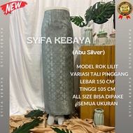 Rok Songket Jadi  Bawahan Kebaya  Rok Songket Lilit - abu silver