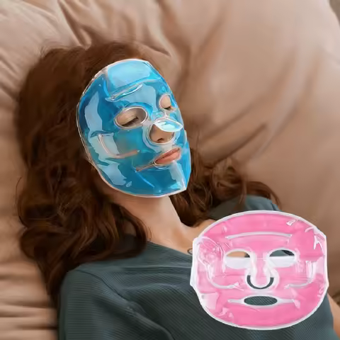 Gel Beads Cold Face Eye Mask Full Face Sleeping Mask Hot Heat Compress Pack Reusable Cold and Hot He