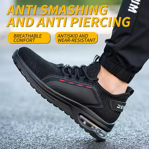 Safety Shoes Men Safety Shoes With Steel Toe Cap Security Shoes For Men Work Boots Safety Summer Bre