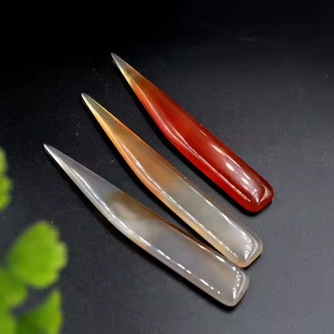 10cm Natural Agate Knife Burnisher Polish Smooth For Gold And Silver Jeweller