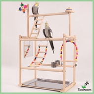 [Toolroom] Parrot Playstand,Parrot Bird Playground,Exercise,Activity Center Perch Stand Wood Perch G