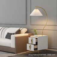 Get 7% coupon+ e Modern Pleated Floor Lamp Light Luxury Bedroom Living Room Bedside Table Lamp Doubl