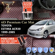 TOYOTA ESTIMA ACR30 ( 1999 - 2005 ) 6D PU Leather Car Carpet VIP Car Mat Floor Mat Alas Kaki Karpet Kereta Accessories