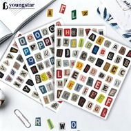 YTAR  Vintage Retro Alphabet Letter Stickers Scrapbooking Journal Stickers Planner Diy Craft Decorat