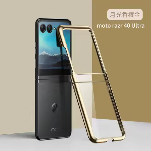 For Motorola Razr 40 50 60 Ultra 40Ultra 2023 Case Luxury Electroplating Transparent Folding Shockpr
