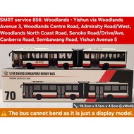 1:110 scale Singapore Mercedes O405G Hispano Habit bendy bus model, service 856