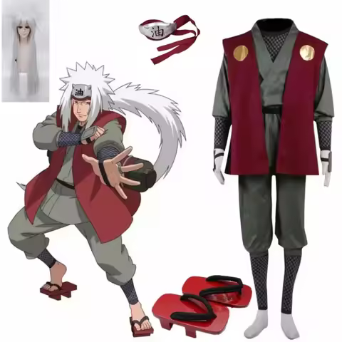 Anime Cosplay Costume Jiraiya Cosplay Costume Headband Accessory Red Headband Halloween Clothes Cust