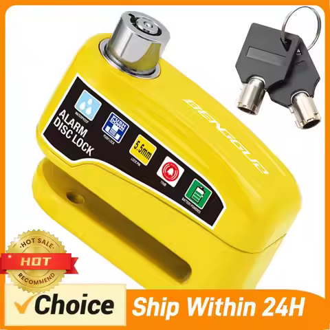 Motorcycle Alarm Wheel Disk Brake Lock with Keys Bicycle Alarm Disc Brake Electric Lock Anti Theft M