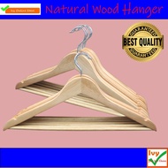 Natural Wood Hanger Solid Wood Clothes Hanger Adults Hanger Hanger Kayu