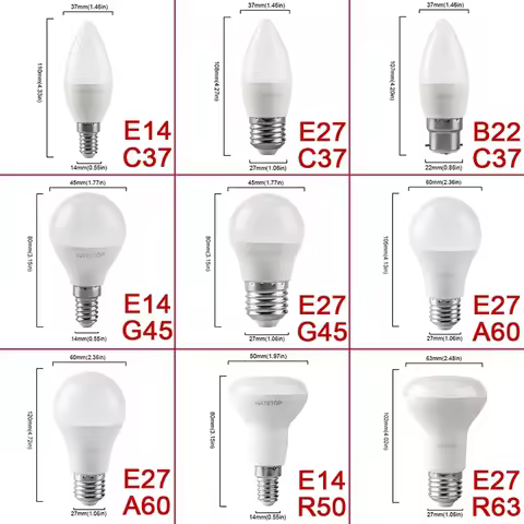 LED Bulb AC220-240V 15W 9W 24W 18W LED Bulb Energy-Saving Bulb E14 E27 Gu10 Living Room Lighting, No