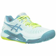 Asics Tennis Shoes GEL-Resolution 9d Wide Last Women's Water Blue Arthur Gum Cushioning 1042A226400