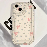 Floral Flower and Bow Prints Casing Compatible for iPhone 16 Pro Max 15 14 13 12 11 XS Max XR X XS 7