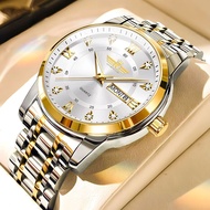 seiko men watch 手表男生 Genuine Wrist Watch Waterproof Watch Men's Dual Calendar Luminous Watch Diamond