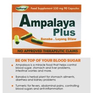 Ampalaya Plus Diabetes Food Supplement 550mg Capsules Box of 90
