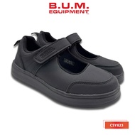 BUM Equipment Kid's Black Shoes CSY823 Black School Shoe / Kasut Hitam Sekolah / Sneakers / Kasut Bu
