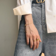 Moska Leith Bracelet in Gold with Adjustable Bracelet Size Gelang Emas Wanita Anti-Tarnish Waterproo