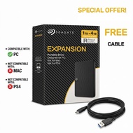 Seagate External Hard Drive 4TB 2TB Expansion USB 3.0 External Hard Drive 2TB/1TB Portable External 