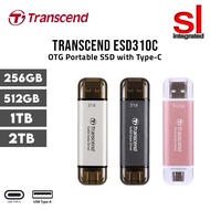 Transcend ESD310C Portable SSD - Black/Silver/Pink (256GB/512GB/1TB/2TB)