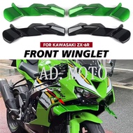 For Kawasaki ZX-6R ZX6R zx-6r Motorcycle Front Spoiler Wing Front Winglet Lip Fairing Small Wing Mod