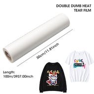 ฟิล์ม DTF PET สำหรับการพิมพ์ DTF แบบแห้งเร็วลูกกลิ้งกว้าง30ซม. ป้องกันรอยขีดข่วน