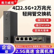 Xili Vision2.5G 10 Gigabit Switch4Mouth2.5G210G Optical Unmanaged Plug-and-Play Splitter Support