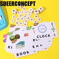 SDEERCONCEPT Number Cognition Early Math Game, Puzzle Paper Letter Sticker Toys, 2 in 1 Portable Mem