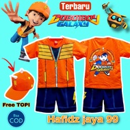 BOBOIBOY TERBARU/SETELAN BAJU KOSTUM BOBOIBOY ANAK LAKI-LAKI / BOBOIBOY ORANGE /BOBOIBOY HALILINTAR