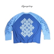 Agony Story Azure Crest Long Sleeve Raglan Long Sleeve Blue Regular Form - Agony Story